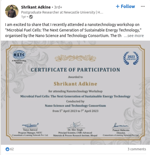 certificate-of-participation -shrikant adwine