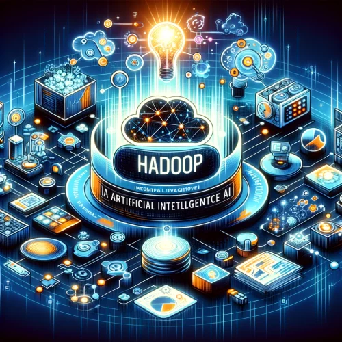 DALL·E 2024 05 04 16.02.33 A dynamic and informative graphic illustrating the use of Apache Hadoop in AI. The image should depict a conceptual overview of the Hadoop ecosystem i scaled