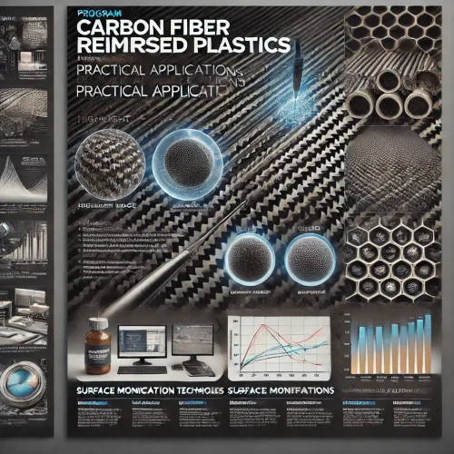 DALL·E 2024 08 06 14.54.38 A visually engaging program page for a Carbon Fiber Reinforced Plastics CFRPs workshop focusing on practical applications. The design features a d scaled