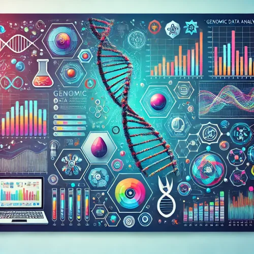 DALL·E 2024 10 04 14.43.13 An engaging and visually appealing graphic for a workshop on Genomic Data Analysis. The image should include elements such as DNA strands genomic s scaled